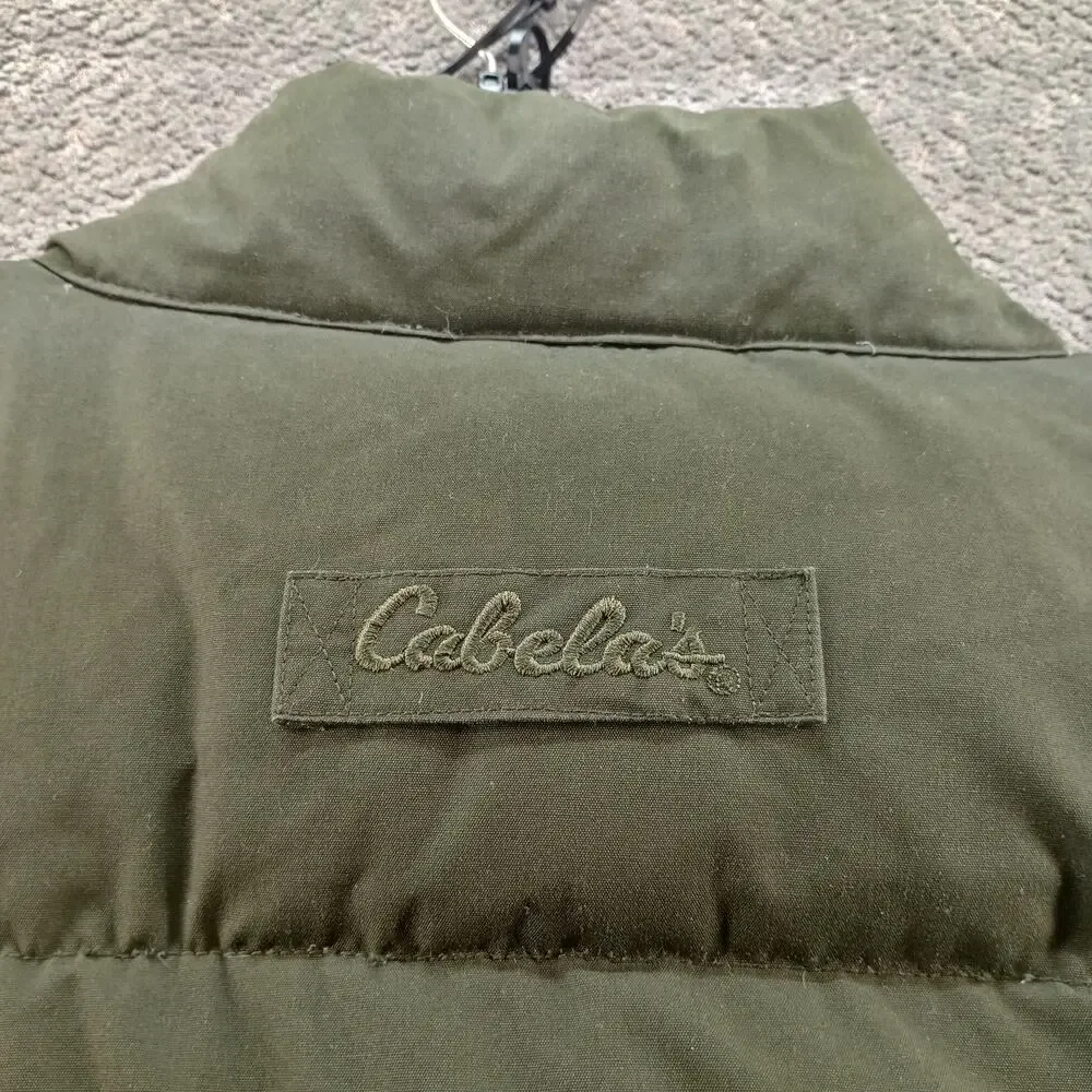 Cabela's Premier Northern Goose Down Puffer Vest Green 4XL Men Hunting